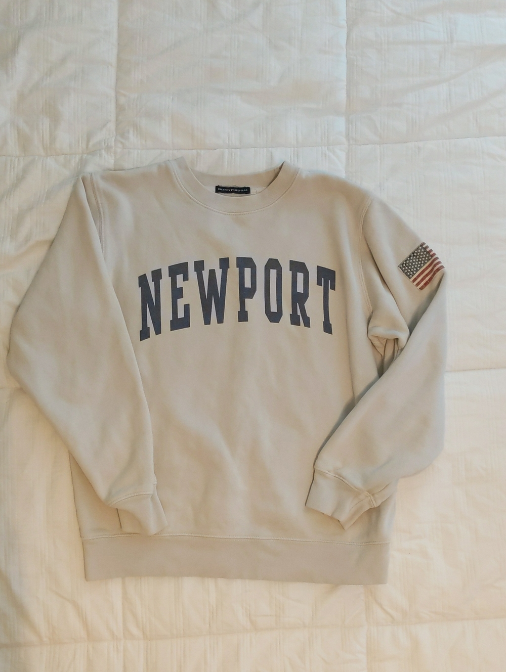 Brandy Melville Newport USA Flag Crewneck Sweatshirt | OS